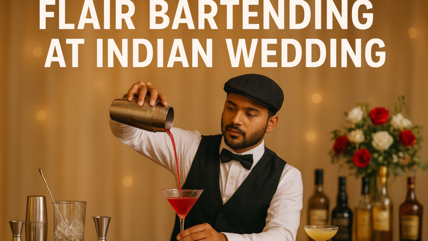 Flair Bartending at Indian Wedding