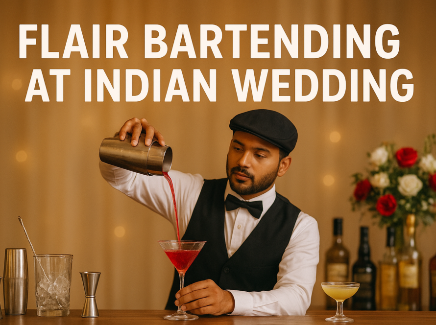 Flair Bartending at Indian Wedding