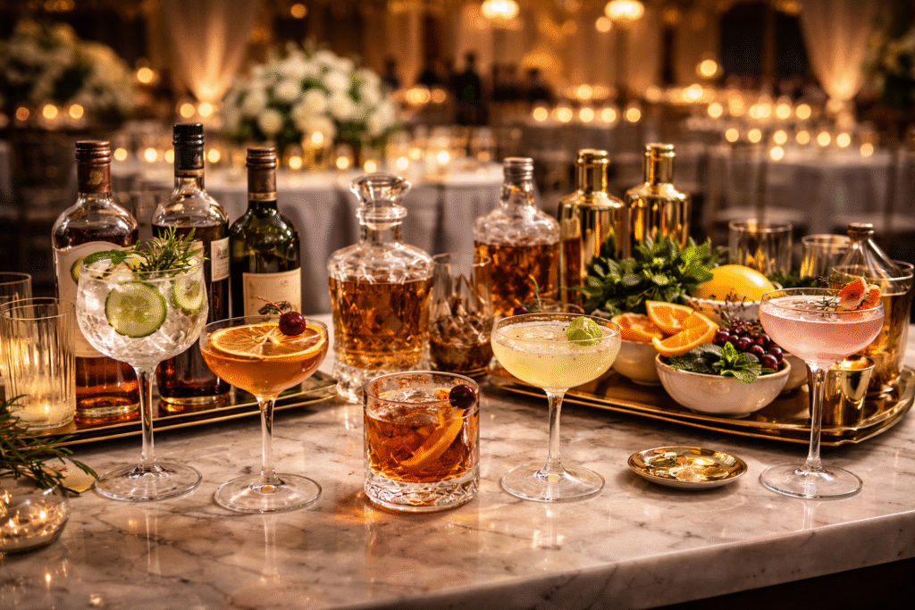 Bar Setup for Wedding