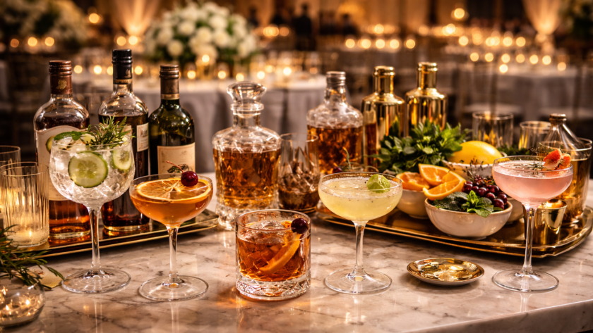 Bar Setup for Wedding