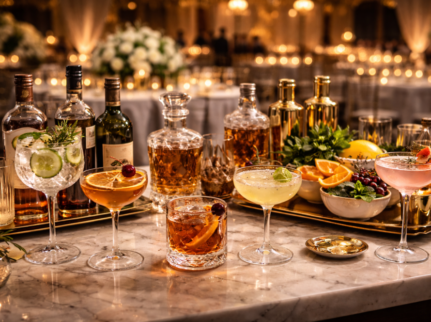 Bar Setup for Wedding