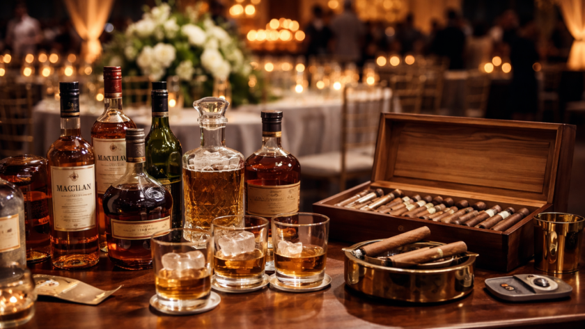 Whiskey & Cigar Bar for Wedding