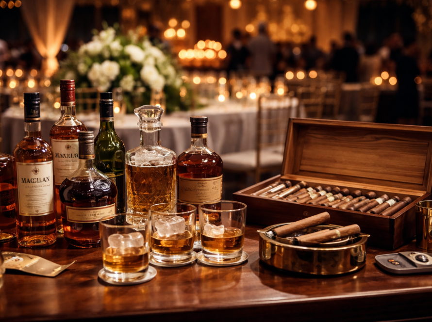 Whiskey & Cigar Bar for Wedding