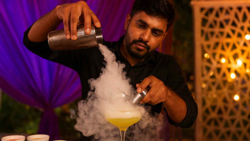 Molecular Bar at Wedding Sangeet
