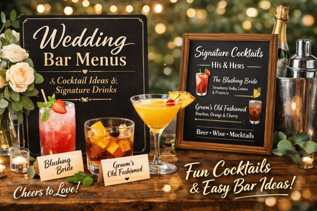 Wedding Bar Menus