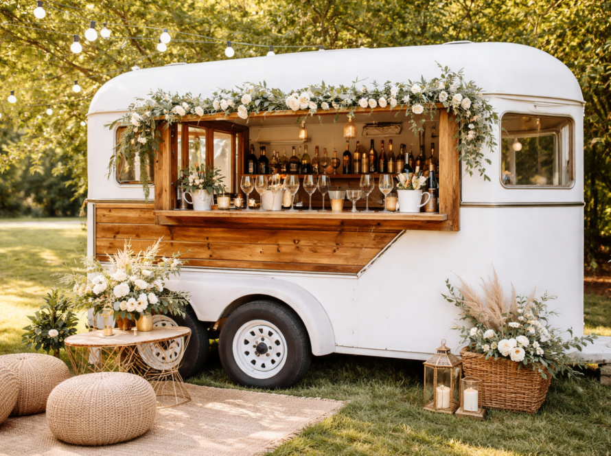 bar on wheels for wedding