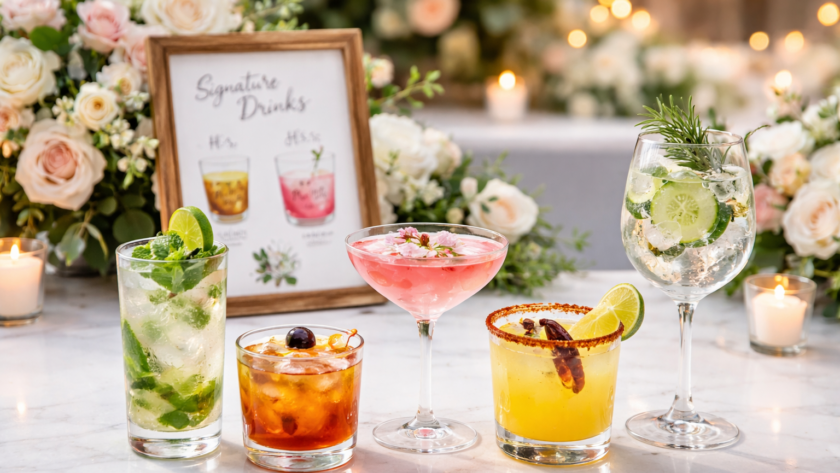 Custom Cocktail Menus for Wedding