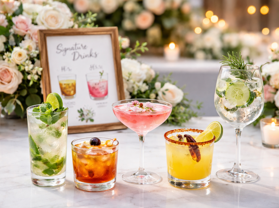 Custom Cocktail Menus for Wedding