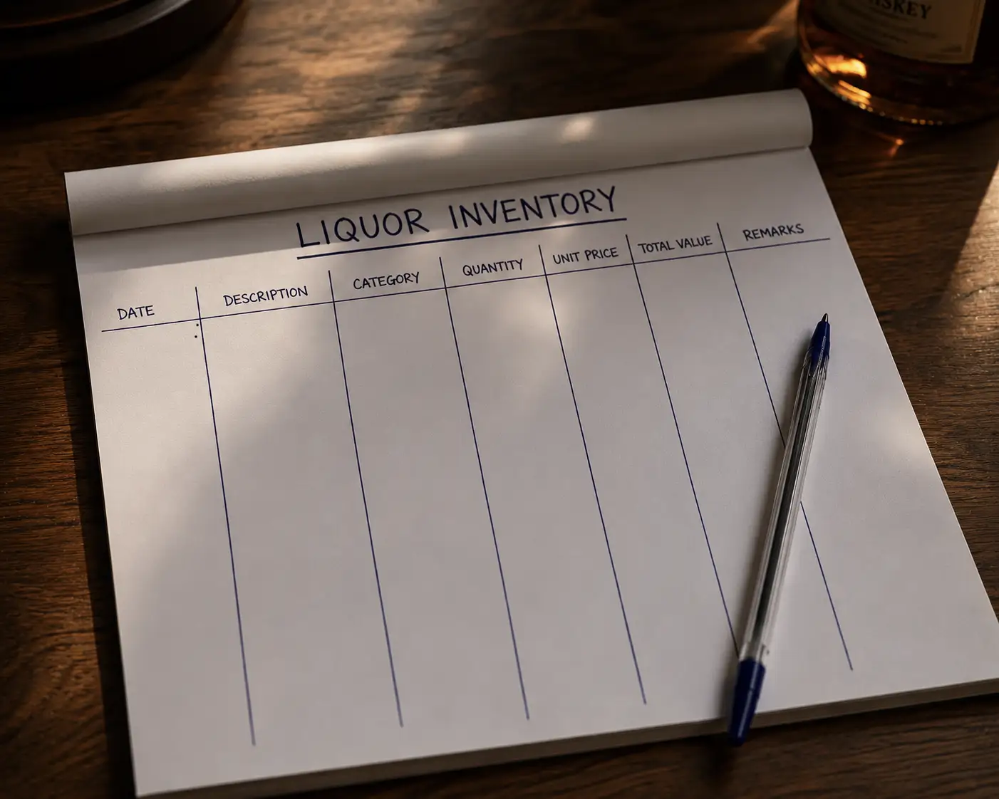 Liquor Inventory Details